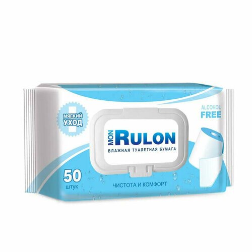 Влажная туалетная бумага для детей Mon Rulon 50шт/уп.