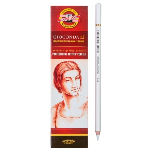 KOH-I-NOOR Угольный карандаш Gioconda Extra, 12 шт. (8812 2) белый