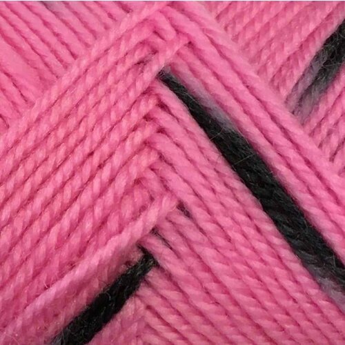 Пряжа Color City Yak wool розовый-чёрный (4822), 60%пух яка/20%мериносовая шерсть/20%акрил, 430м, 100г, 2шт