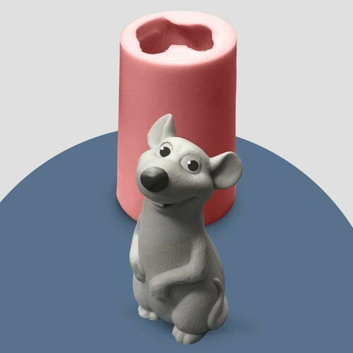 Форма силиконовая для мыла Крысенок Реми 3D