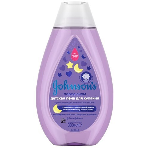 Johnson's Baby Пена для ванны Перед сном с успокаивающим ароматом Natural calm, 300 мл