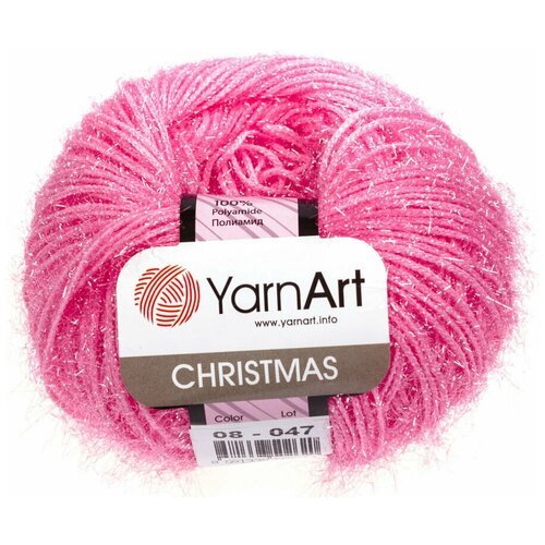 Пряжа YarnArt Christmas (ЯрнАрт Крисмас) 10 мотков цвет 08, розовый, 100% полиамид, 50 г 142 м