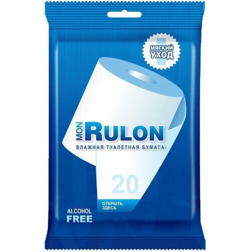 Влажная туалетная бумага Mon Rulon 20шт- 2 штуки- 2 упаковки