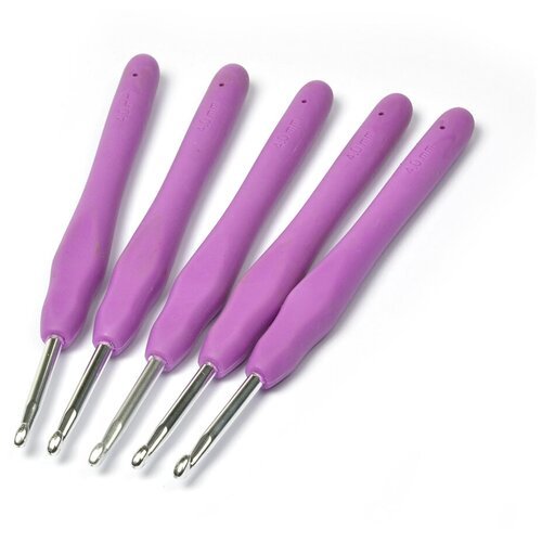 Крючки алюминиевые с резиновой ручкой, 4 мм, 10 штук (арт. TB. AL-REZ09)