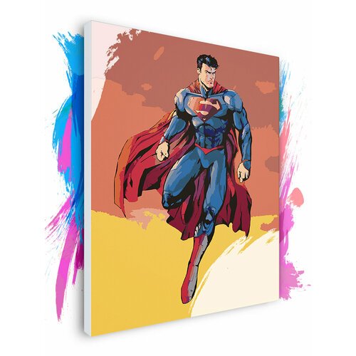 Картина по номерам на холсте Superman, 60 х 70 см