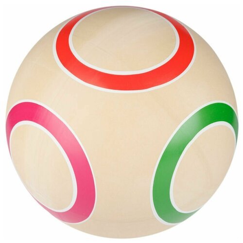 Мяч резиновый ЭКО, d 200 (ручное окр-ие, ручное окр-ие, кольца, зеленый, красный, малиновый) P7-200
