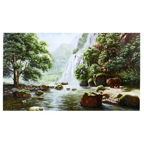 Картина-холст Topposters на подрамнике, 'Спуск к реке', 60*100 см
