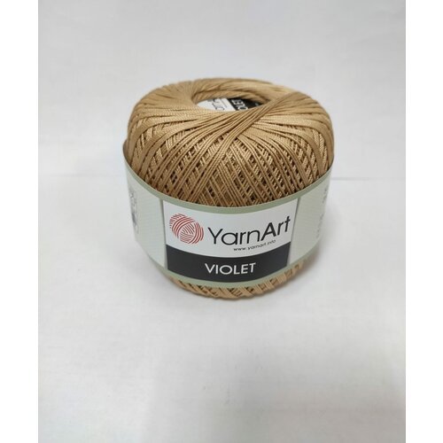 Пряжа YarnArt Violet розово-бежевый (5529), 100%мерсеризованный хлопок, 282м, 50г, 3шт