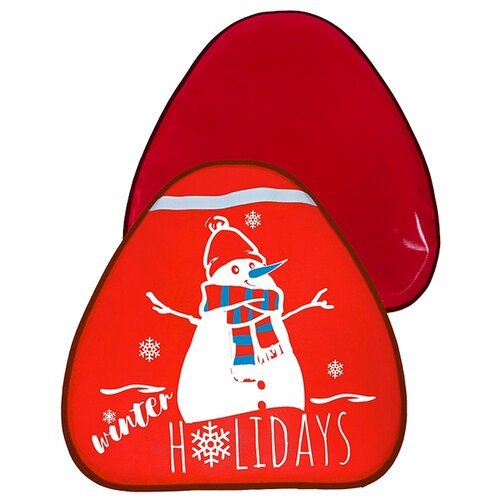 Ледянка Rich Toys Снеговик треугольная, размер: 52х52 см, диаметр: 52 см, красный