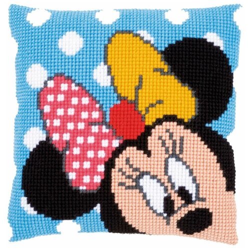 PN-0167234 Набор для вышивания крестом (подушка) Vervaco Disney Minnie Peek-a-boo