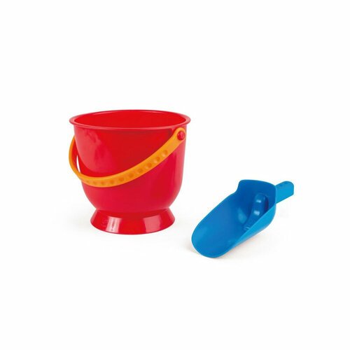 Игрушка для песка Hape E4080_HP (море, песочница) - красное ведерко, синий совок