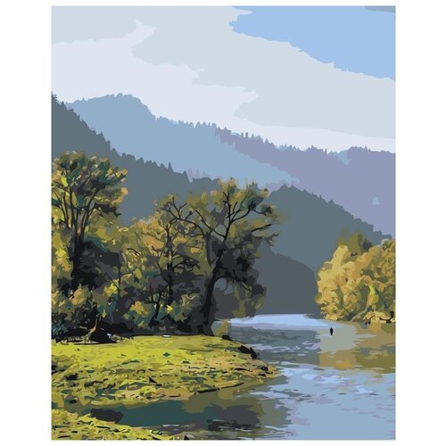 Картина по номерам «Горы и лес», 40x50 см, Живопись по Номерам