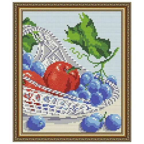 Алмазная вышивка Арт Соло 'В хрустале. Яблоки и виноград. Диптих 2', 24,6x20