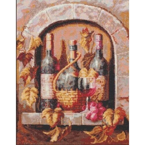 Натюрморт с вином #04.004 Палитра Набор для вышивания 26 х 32 см Счетный крест