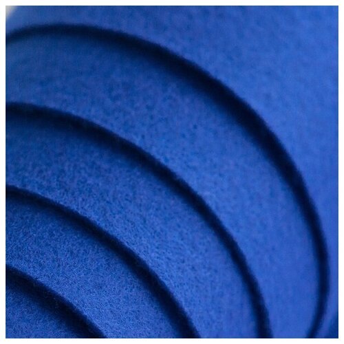 Фетр корейский жесткий листовой 33x110 см толщина 1,2 мм, цвет электрик синий 855 / для творчества рукоделия