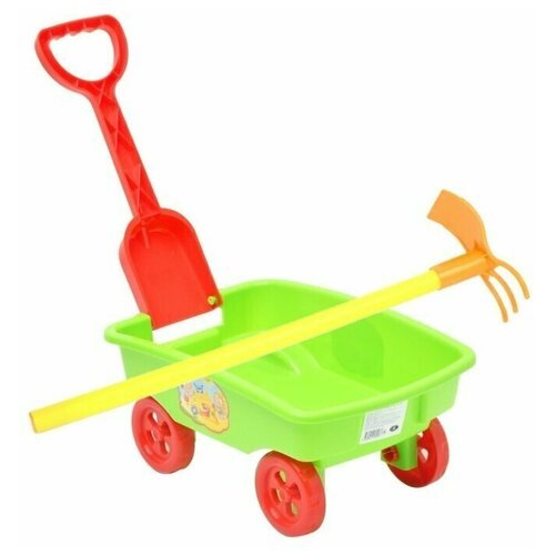 Игрушки для песочницы для снега Тележка детская садовая + Мотыга детская