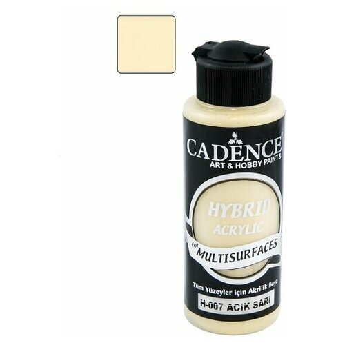 Акриловая краска Cadence Hybrid Acrylic Paint, 120 ml. Light Yellow H-007