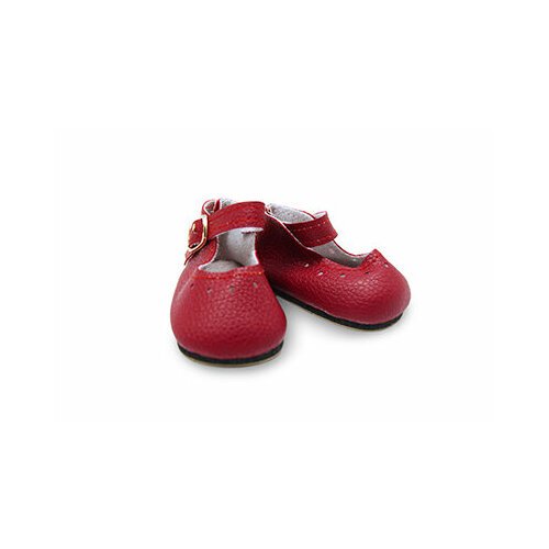 Туфли для куклы с пряжкой арт. КЛ.28341 65х30мм цв. т. красный 1 пара