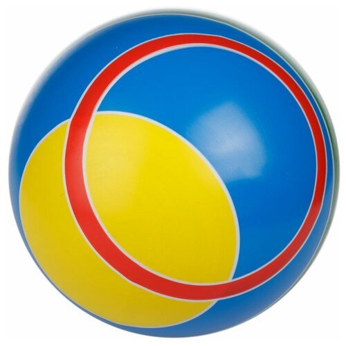 Мяч резиновый 'Планеты', d200 (ручное окр-ие, синий, зеленый полоса) P3-200