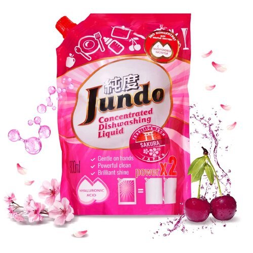 Jundo Конц-ный ЭКО гель с гиалуроновой кис-й д/м.п. и дет.принадлежностей«Sakura», 800мл