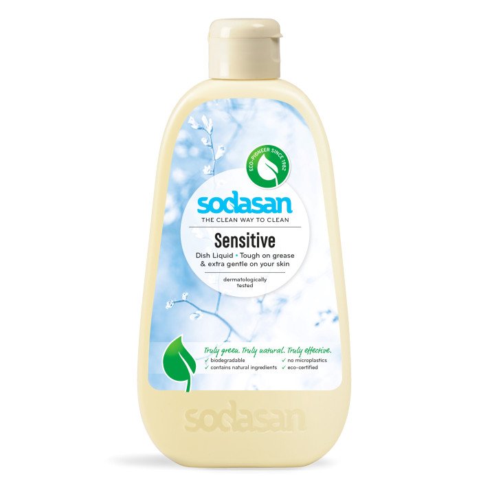Бытовая химия Sodasan Концентрированное жидкое средство для мытья посуды для чувствительной кожи Sensitive 500 мл