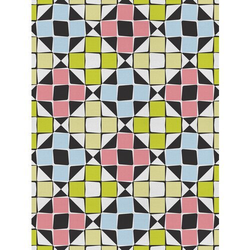Отрезная ткань для мебели Ambesonne 'Орнамент из квадратов' метражом для рукоделия и шитья, оксфорд, 155 см
