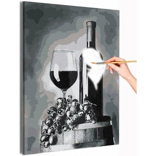 Вино и виноград / Натюрморт Раскраска картина по номерам на холсте 40х60