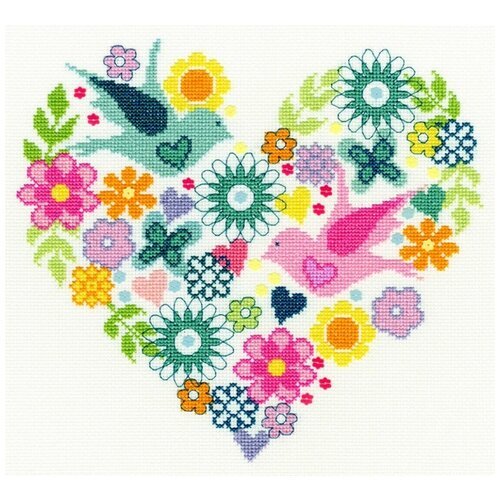 Набор для вышивания Heart Bouquet (Цветочное сердце)