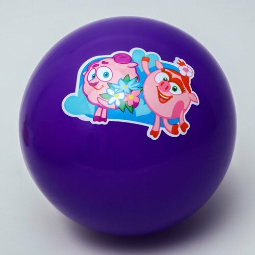 Мяч детский «Нюша и Бараш», диаметр 22 см, 60 г, цвета микс
