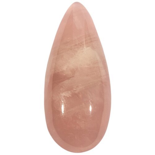 Кабошон из розового кварца, размер 44х19х8 мм, вес 12 грамм