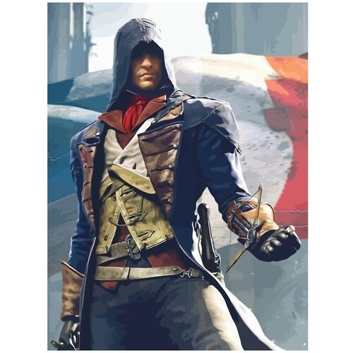 Картина по номерам на холсте Assassins Creed unity - 1 30 x 40