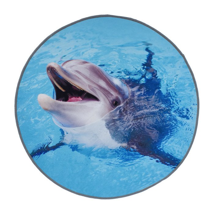 Хозяйственные товары Vortex Коврик влаговпитывающий Velur SPA Дельфин круглый 60 см