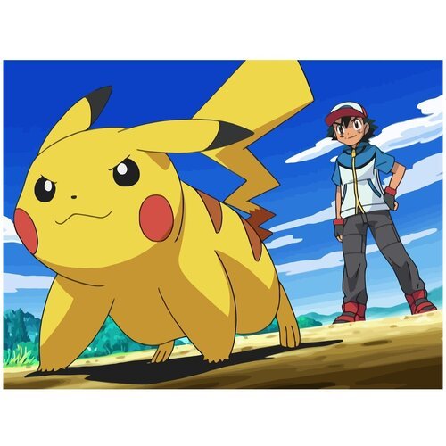 Картина по номерам на холсте Pokemon - 4 40 x 30