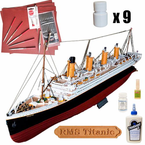 Лайнер Титаник (RMS TITANIC), сборная модель корабля OcCre (Испания), М.1:300, подарочный набор для сборки + инструменты, краски и клей