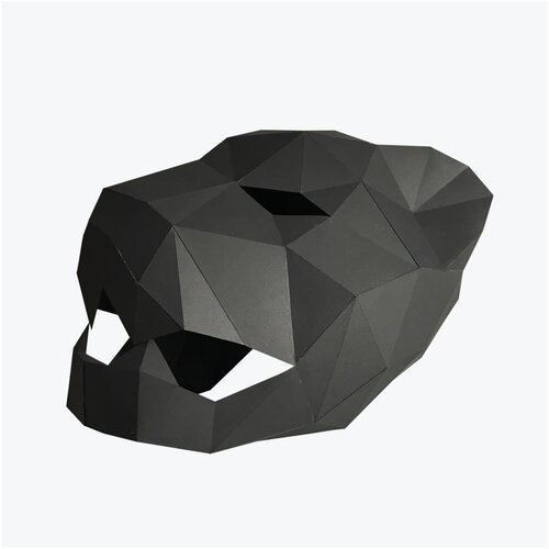 Полигональная фигура «Маска пантеры» черная