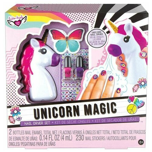 Набор для маникюра Fashion Angels Unicorn Magic с лаком и сушилкой для ногтей.