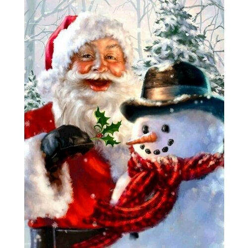 Картина по номерам 'Санта Клаус' холст на подрамнике 40х50 см, VA-2151