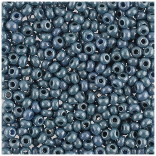 Бисер круглый PRECIOSA 7, 10/0, 2,3 мм, 500 г, (Ф451), грязно-голубой