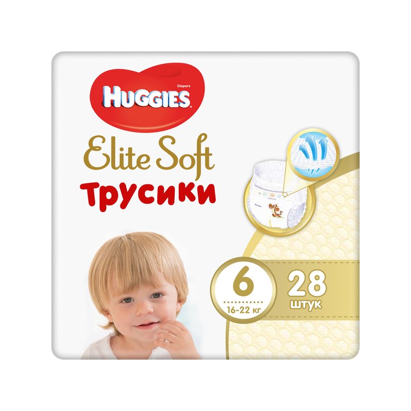 Трусики Huggies Elite Soft 6 (16-22 кг) 28 шт