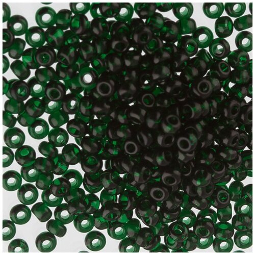 Бисер круглый PRECIOSA 5, 10/0, 2,3 мм, 500 г, (Ф111), темно-зеленый
