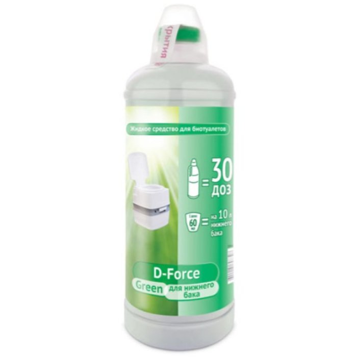Бытовая химия Ваше Хозяйство Жидкое средство для биотуалетов D-Force Green для нижнего бака 1.8 л