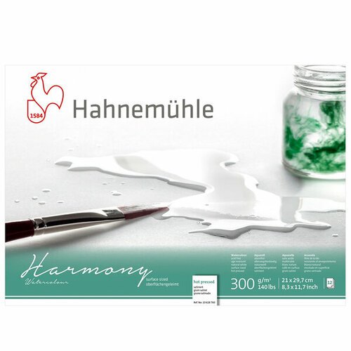 Склейка Hahnemuhle Harmony 21x29,7см, 300г/м², 12л, целлюлоза. hot pressed