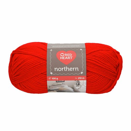 Пряжа для вязания Red Heart 'Northern' 100гр 210м (100% акрил) (08237 т.-красный), 5 мотков