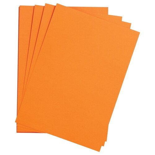 Цветная бумага 500*650мм, Clairefontaine 'Etival color', 24л, 160г/м2, оранжевый, легкое зерно, 30%хлопка, 70%целлюлоза