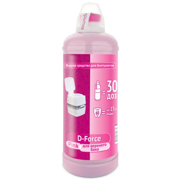 Бытовая химия Ваше Хозяйство Жидкое средство для биотуалетов D-Force Pink для верхнего бака 1.8 л