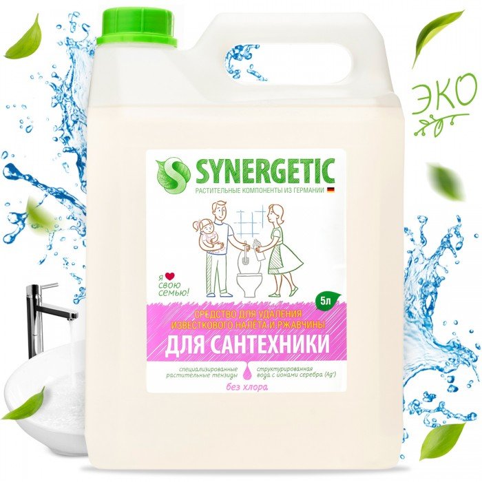 Бытовая химия Synergetic Средство для мытья сантехники 5 л