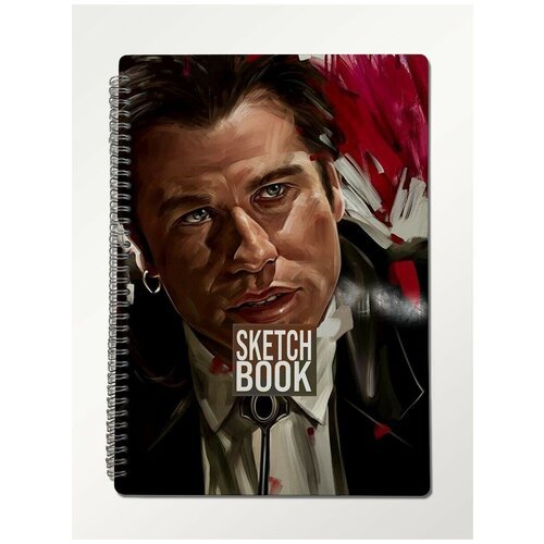 Скетчбук А4 крафт 50 листов Блокнот для рисования Фильм Криминальное Чтиво (Pulp fiction, Quentin Tarantino) - 68 В