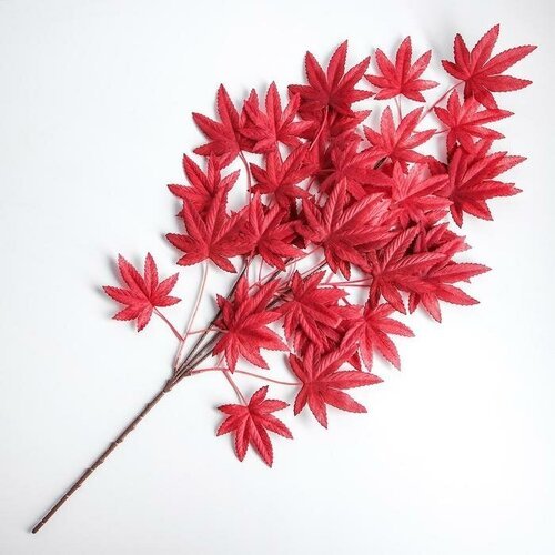 Декор «Листья на ветке» цвет бордовый