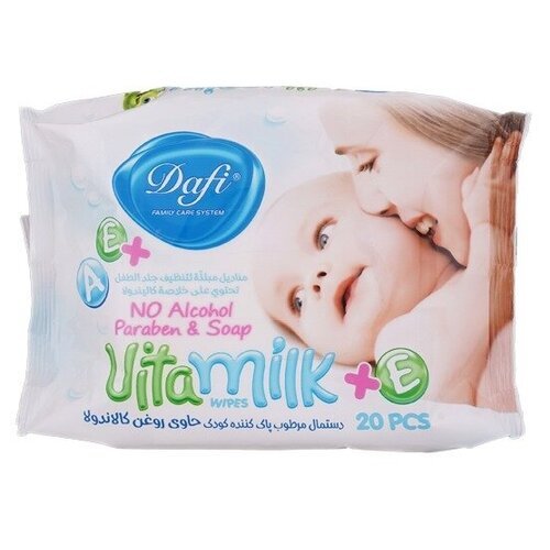 DafI Влажные салфетки для очищения кожи ребенка с экстрактом календулы 20 шт (6 упаковок)