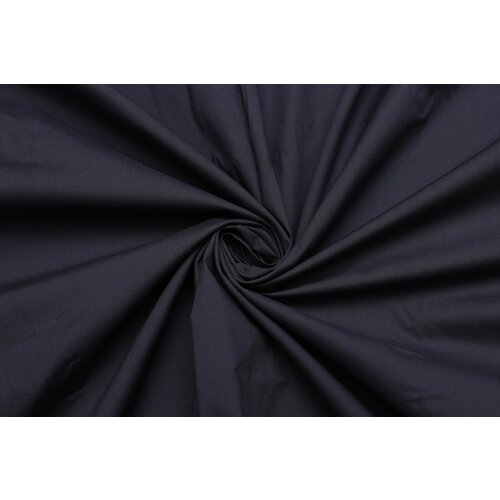 Ткань Поплин сорочечный тонкий тёмно-синий, 210 г/пм, ш145см, 0,5 м